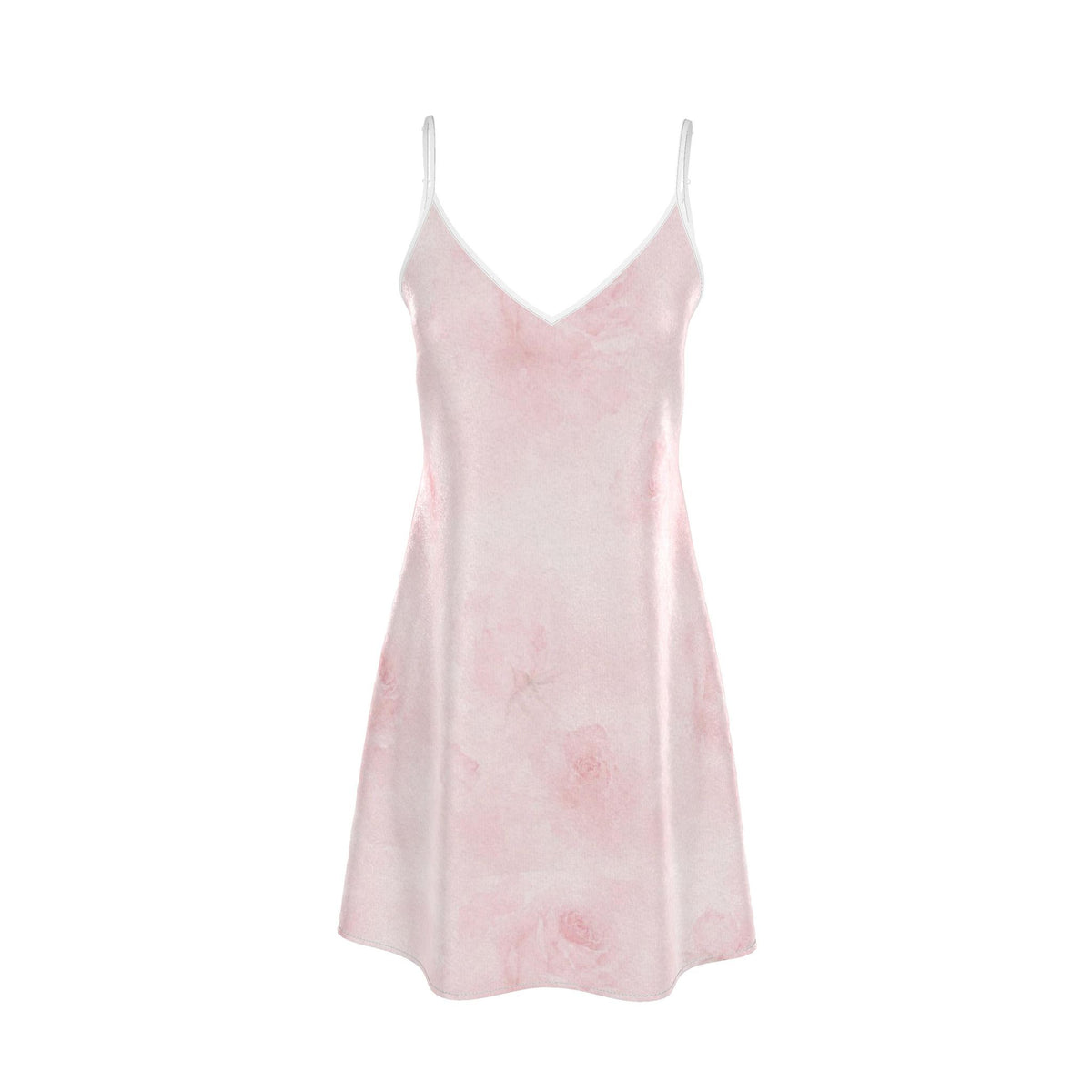 Pink Rose Silk Midi Slip Dress