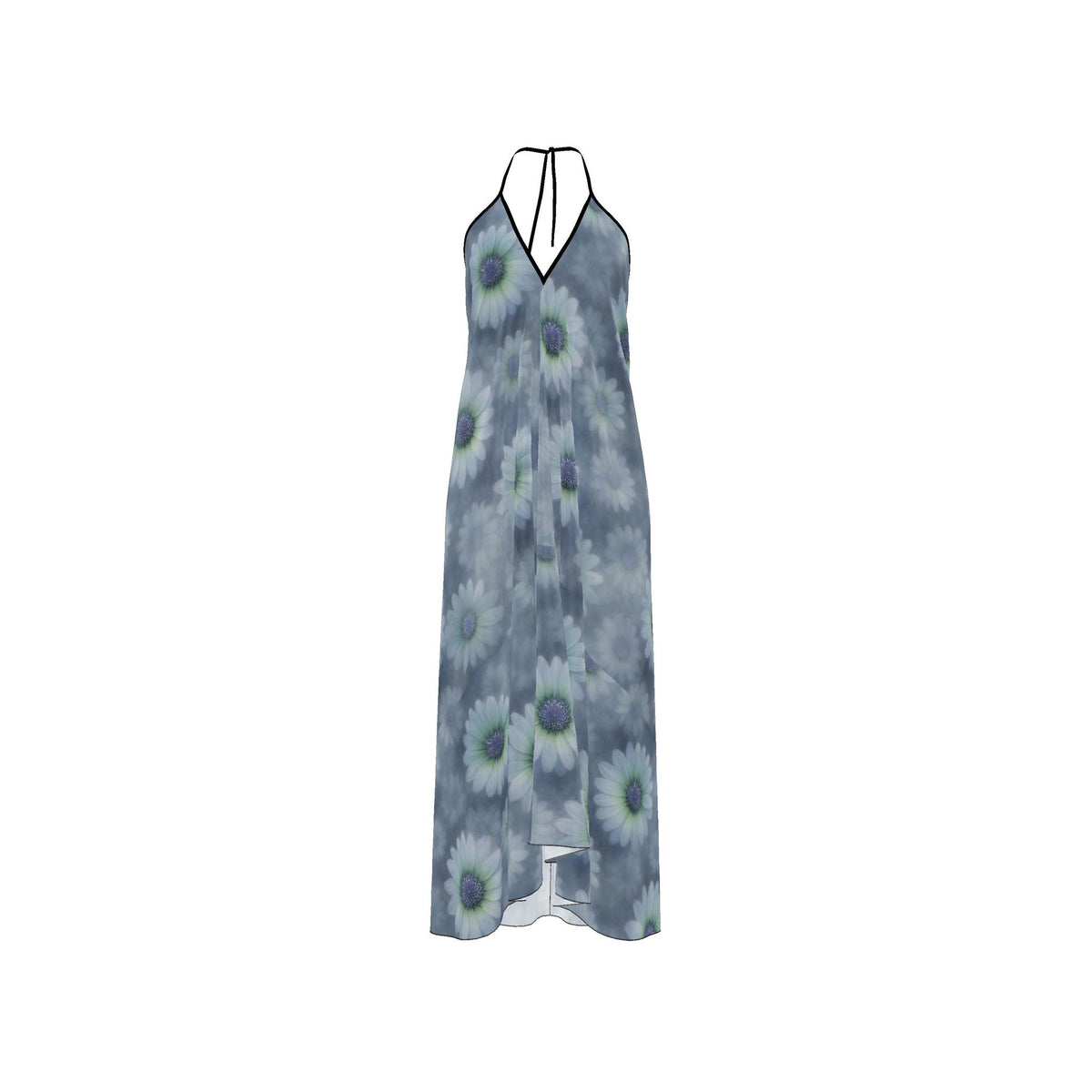 Moonlight Daisy Silk Halter Dress