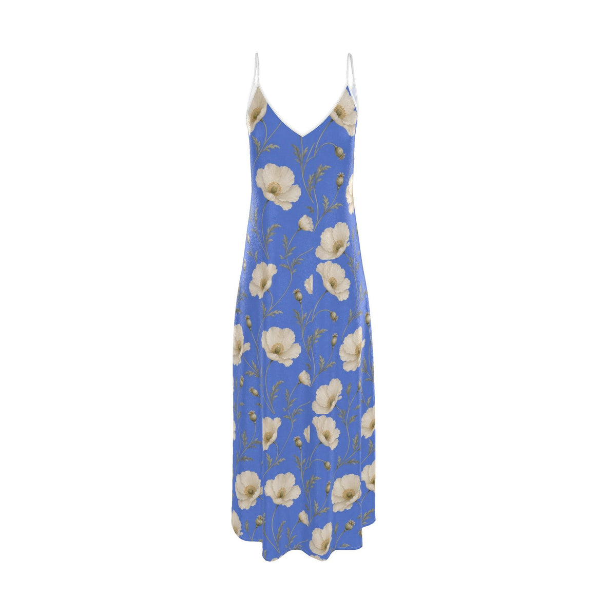 Poppy Periwinkle Silk Slip Dress