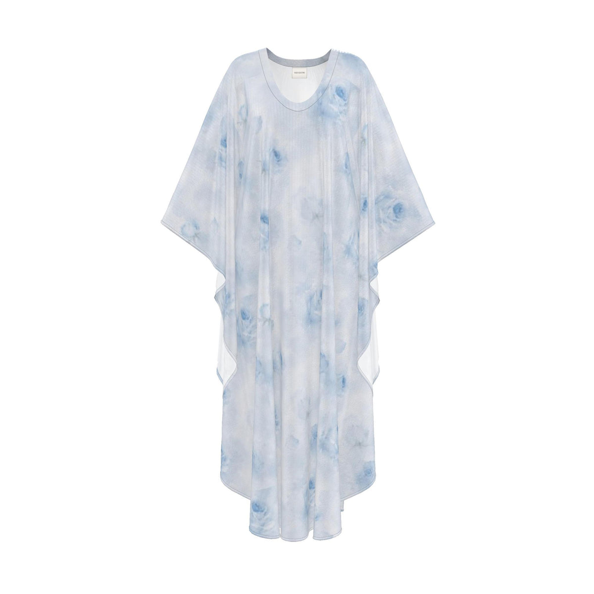 Blue Rose Silk Kaftan