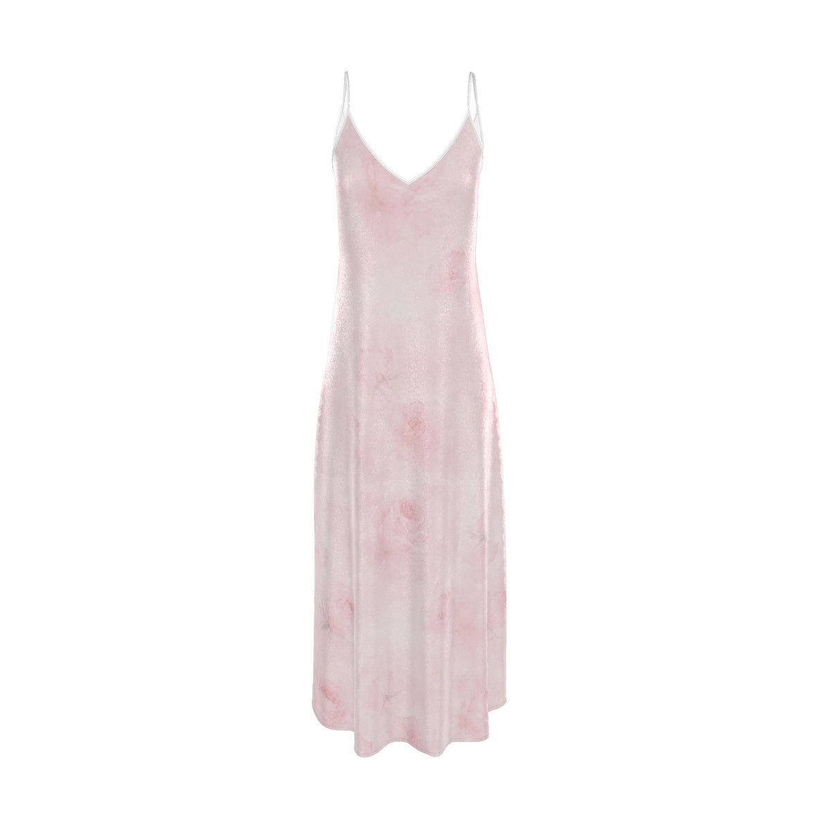 Pink Rose Silk Maxi Slip Dress