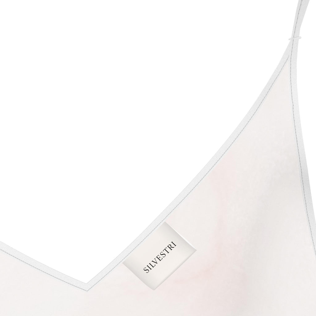 Peach Rose Silk Maxi Slip Dress