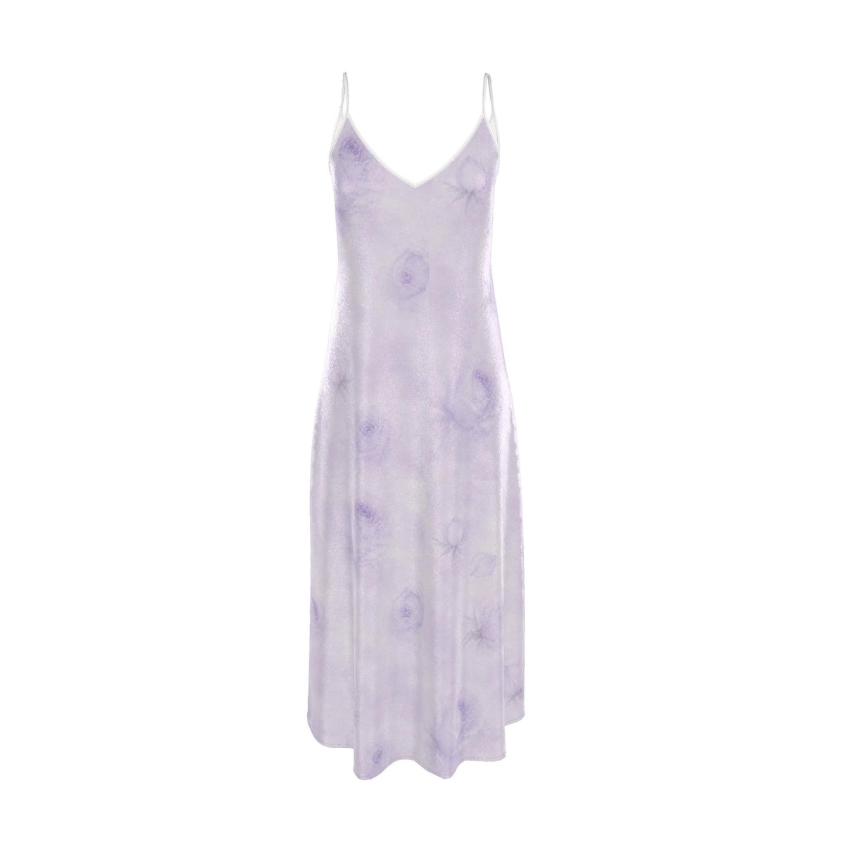 Lavender Rose Silk Maxi Slip Dress