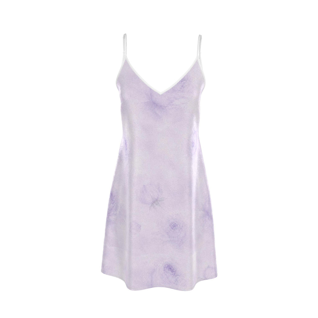 Lavender Rose Silk Midi Slip Dress