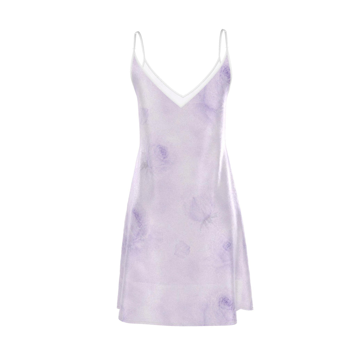 Lavender Rose Silk Midi Slip Dress
