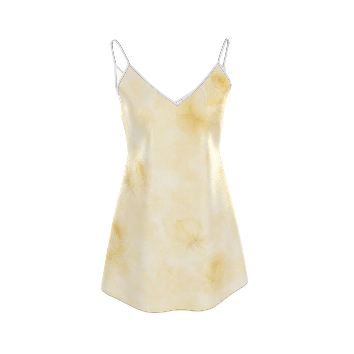 Yellow Rose Silk Mini Slip Dress