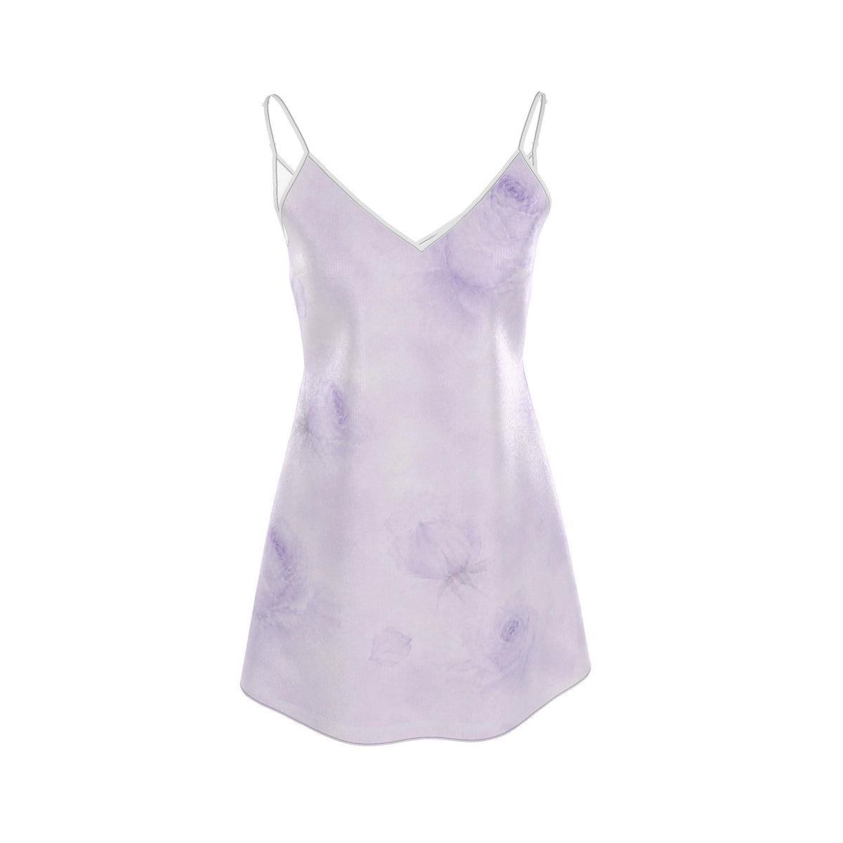 Lavender Rose Silk Mini Slip Dress