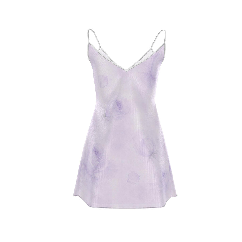 Lavender Rose Silk Mini Slip Dress