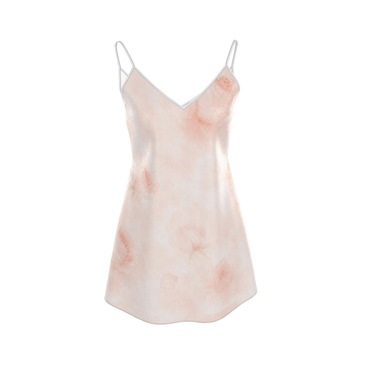 Blush Rose Silk Mini Slip Dress