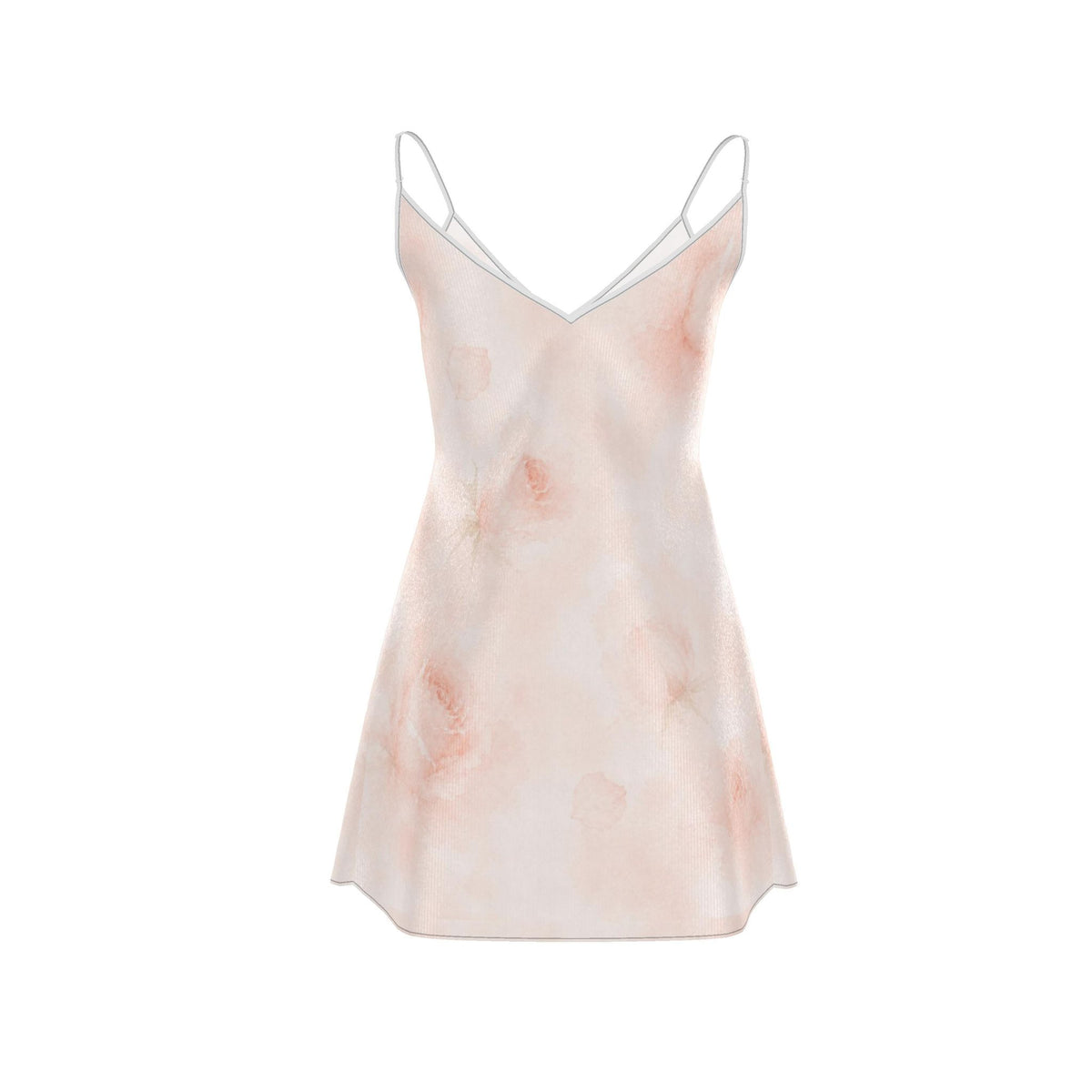 Blush Rose Silk Mini Slip Dress