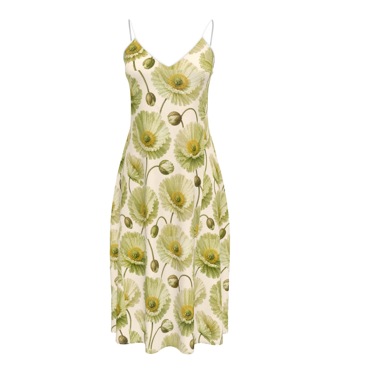 Sage Poppy Midi Dress