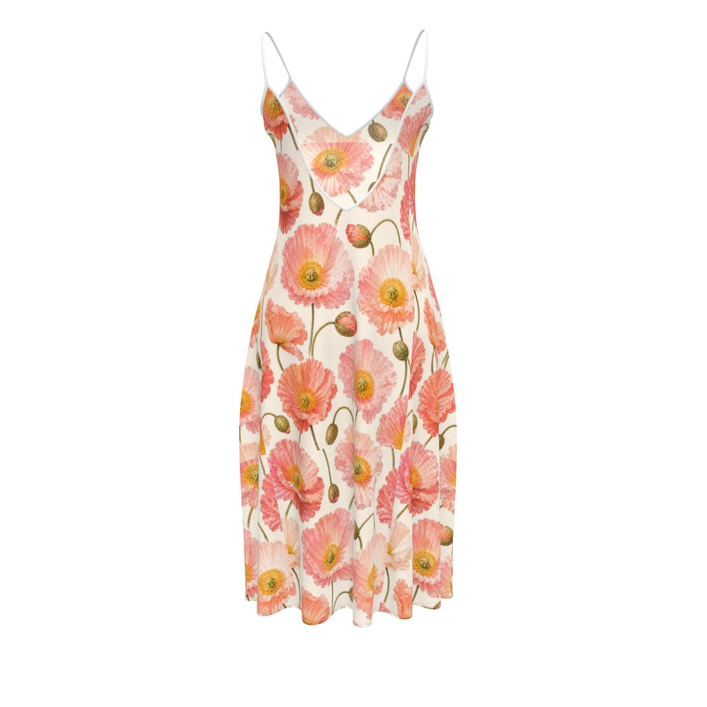 Tangerine Poppy Midi Dress
