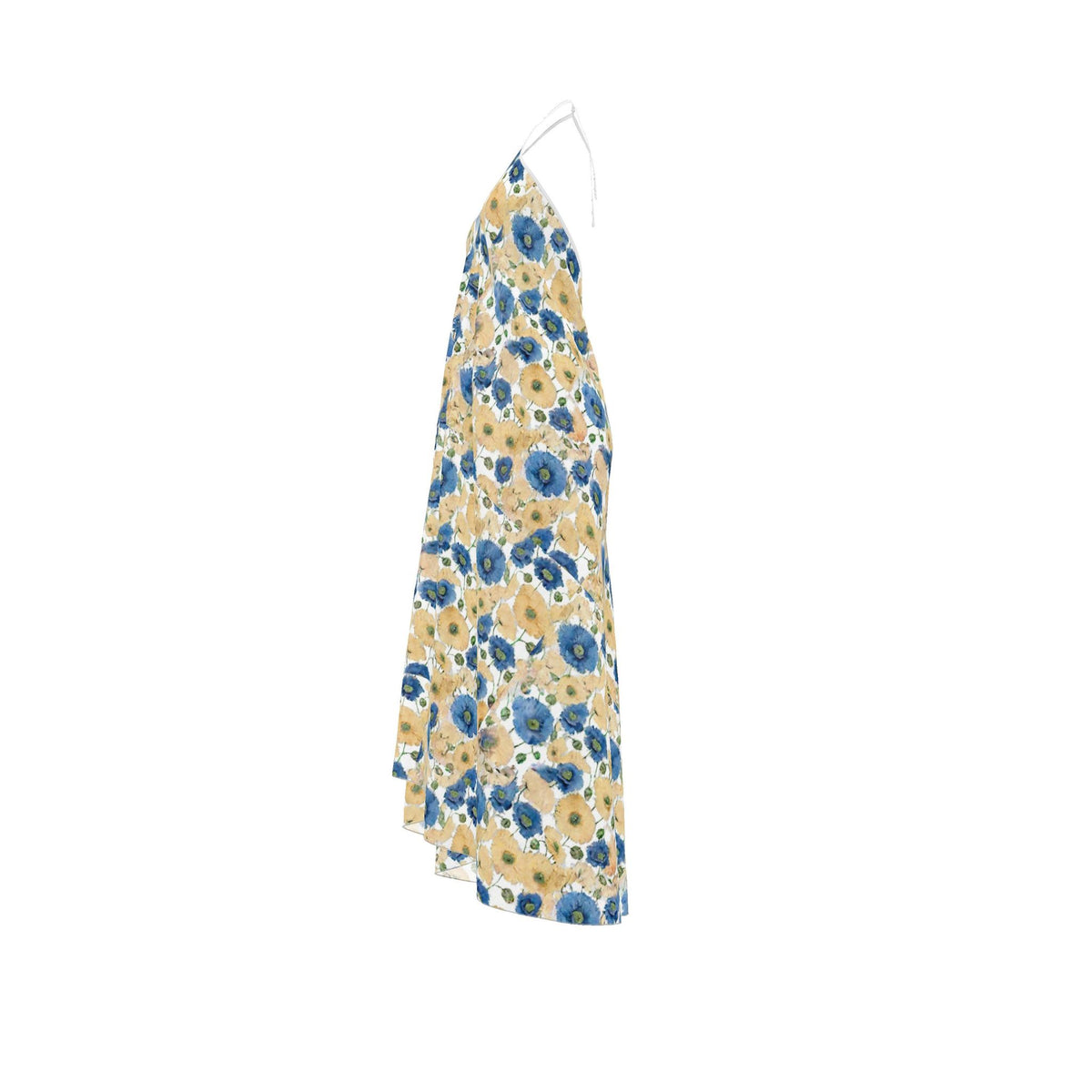 Cornflower & Cream Halter Backless dress