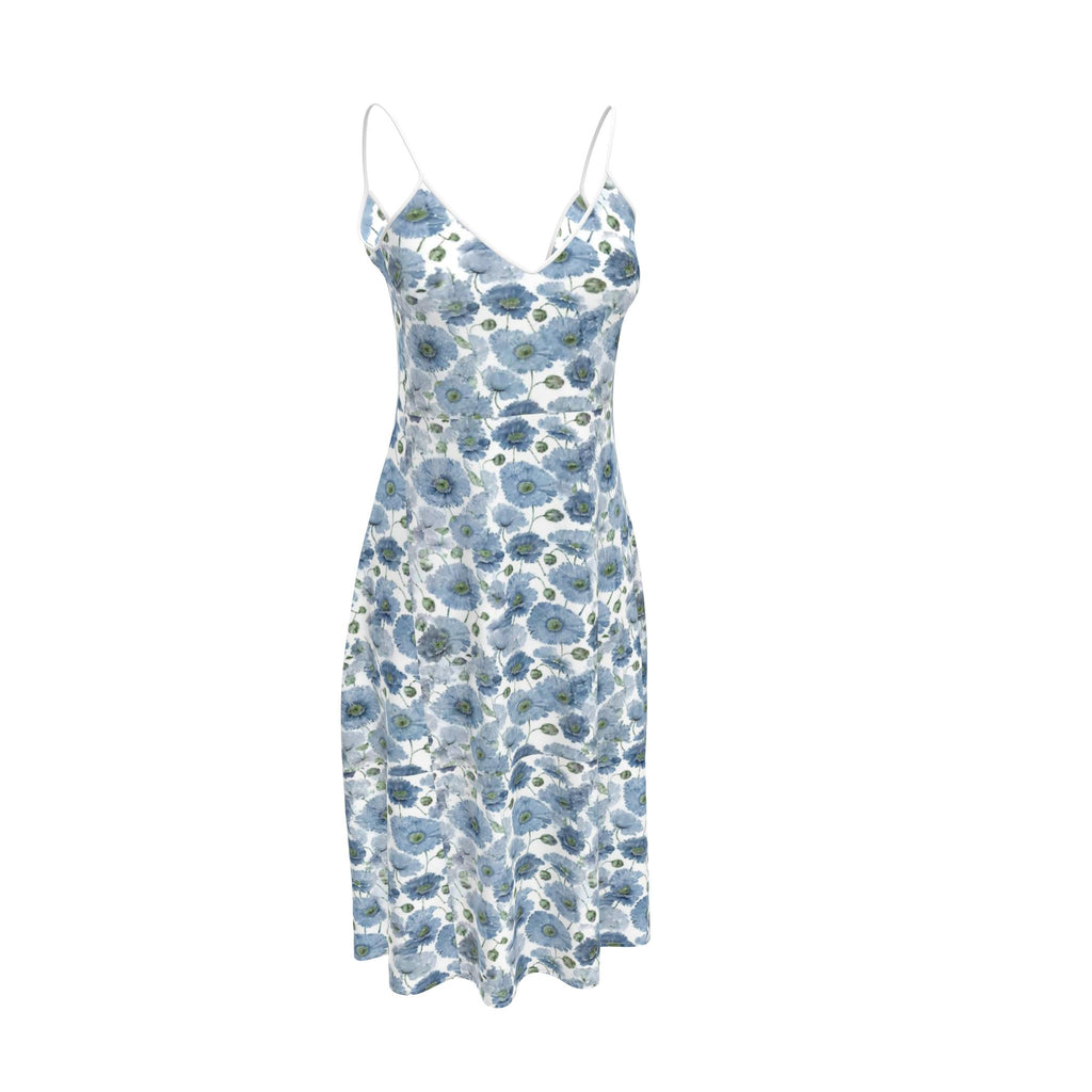 Blue Garden Midi Dress
