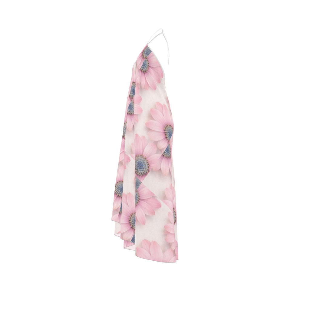 Daylight Daisy Silk Halter Dress