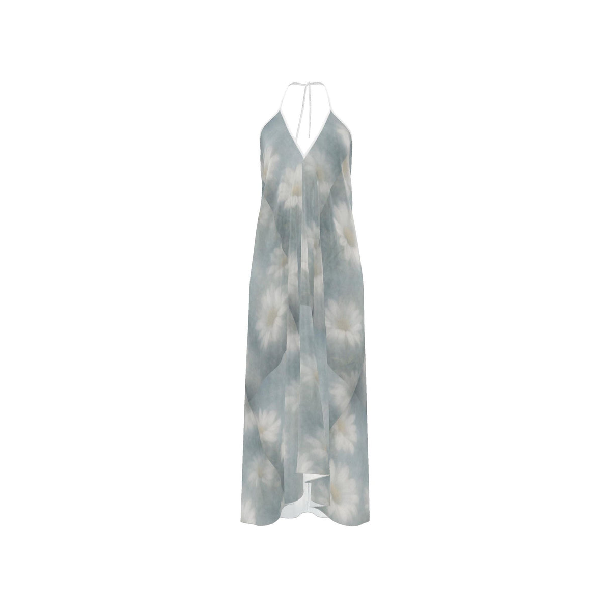 Hazy Daisy Silk Halter Dress