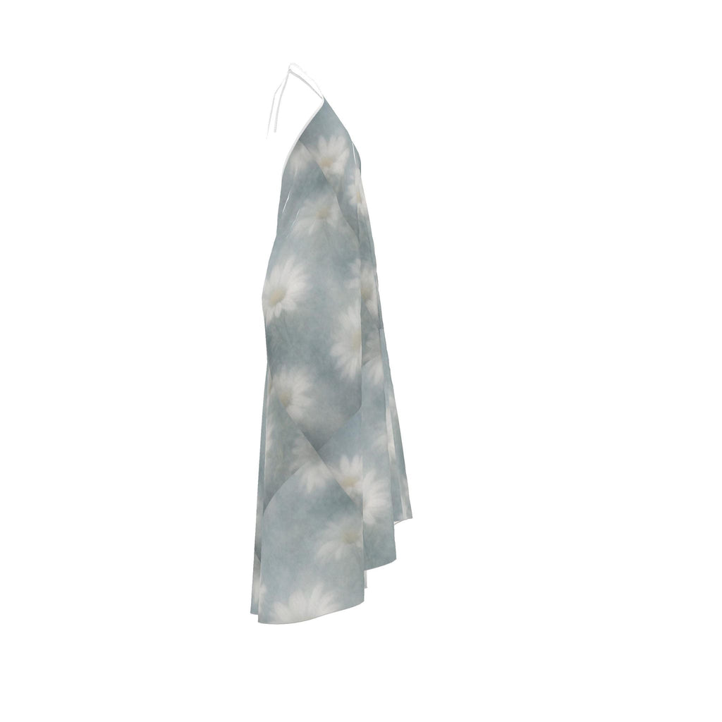 Hazy Daisy Silk Halter Dress