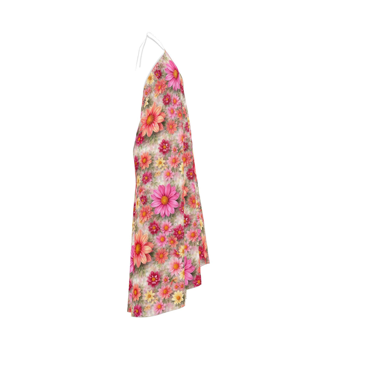 Wildflower Dawn Silk Halter Dress