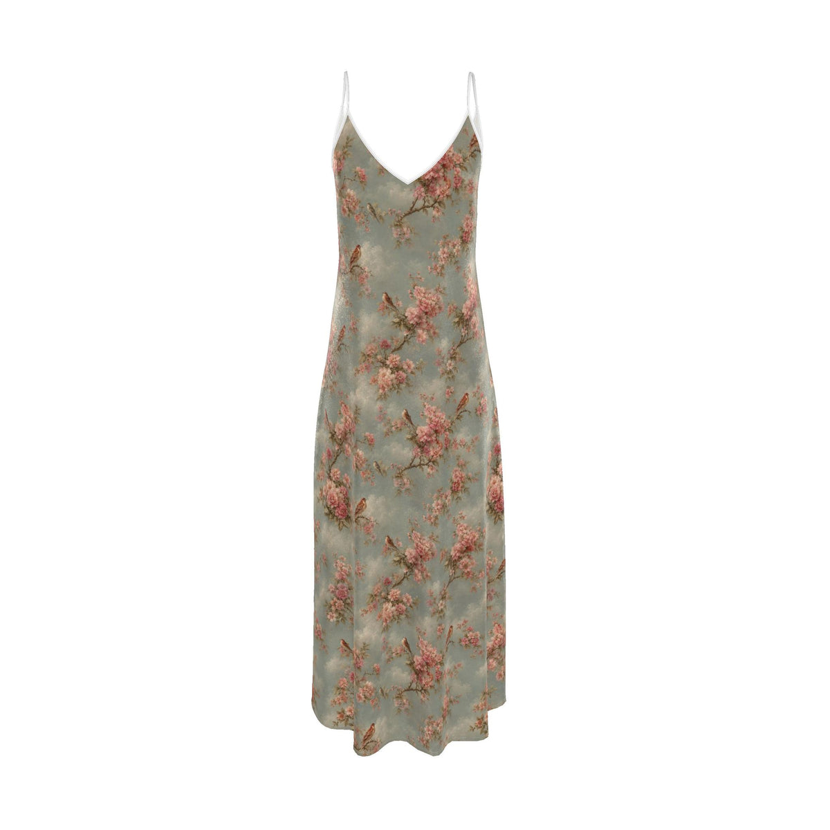 Uccelli Canori Silk Slip Dress Maxi