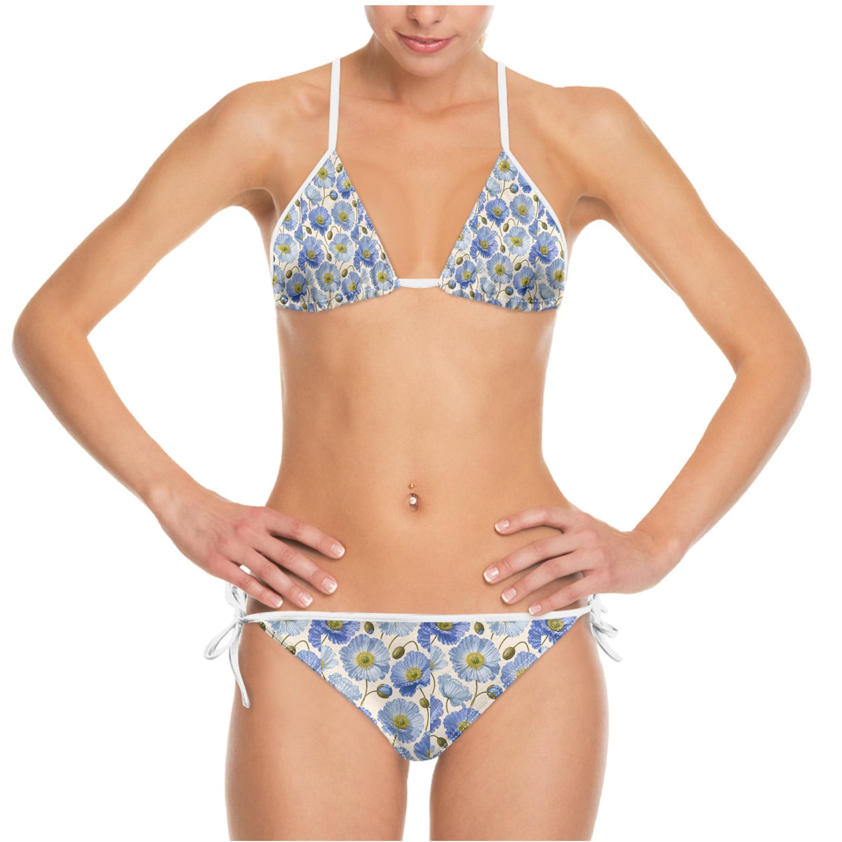 Baby Blue Poppy Bikini