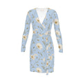Poppy Blue Wrap Dress