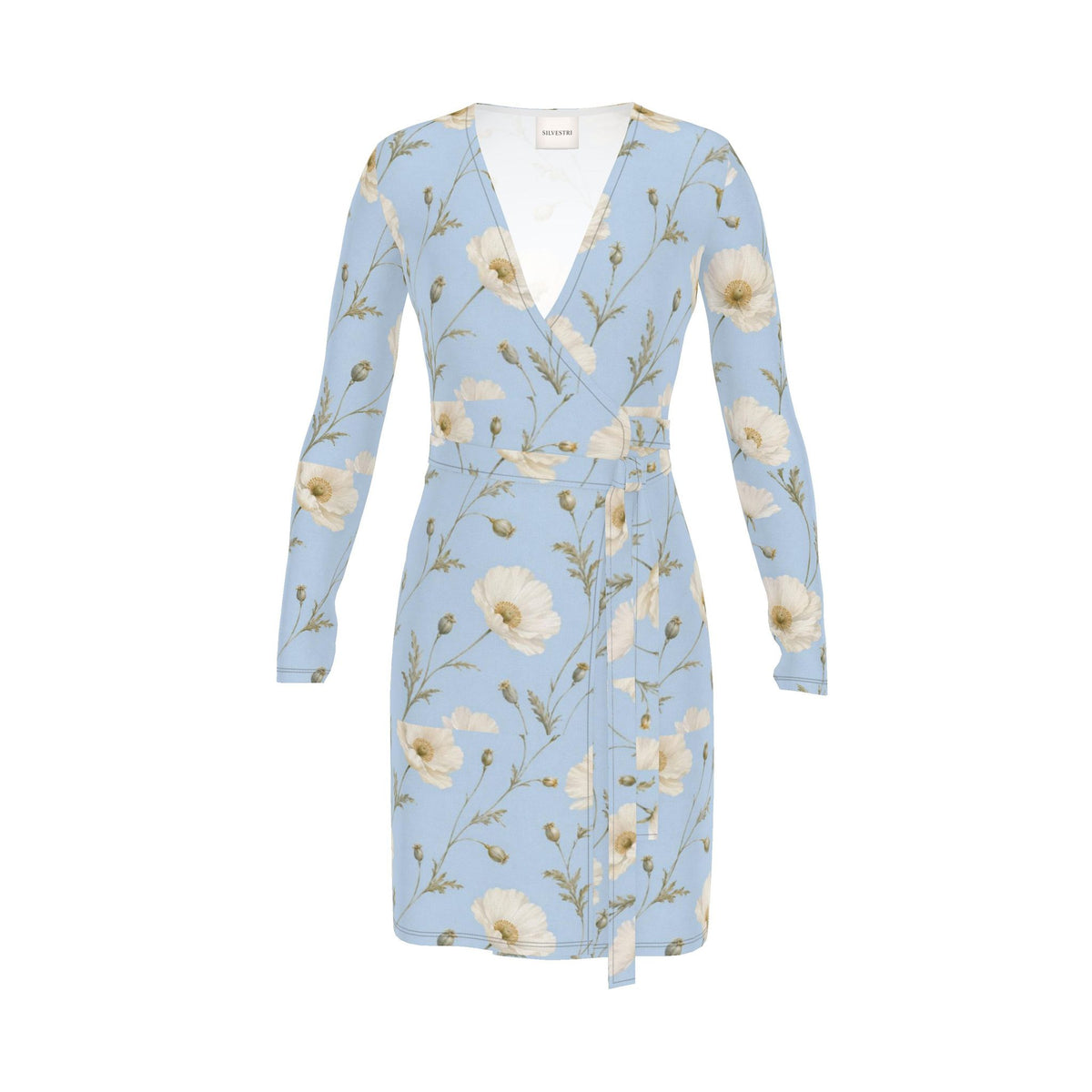 Poppy Blue Wrap Dress