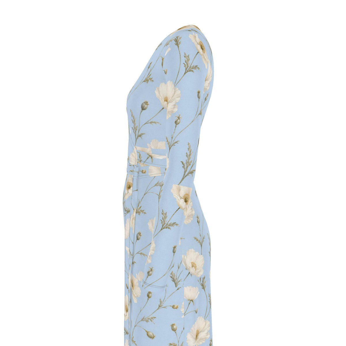Poppy Blue Wrap Dress