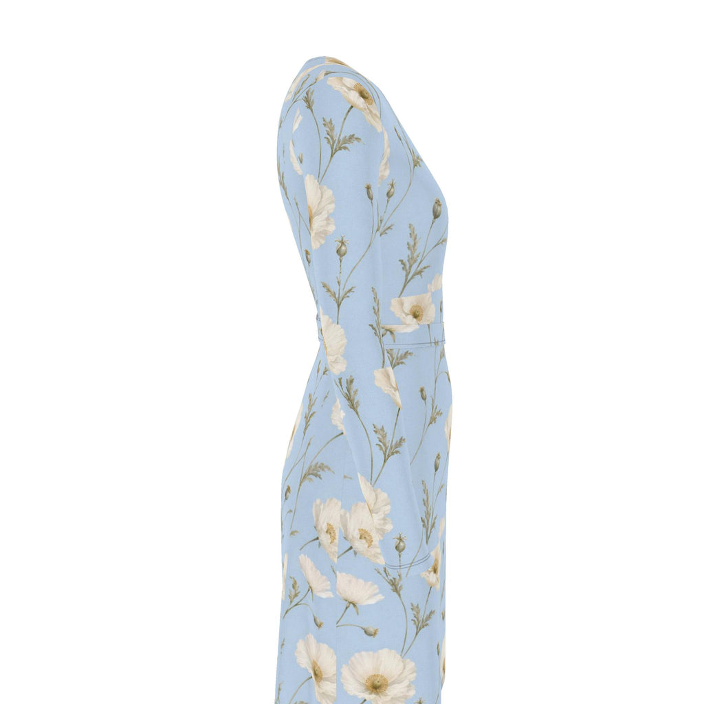 Poppy Blue Wrap Dress