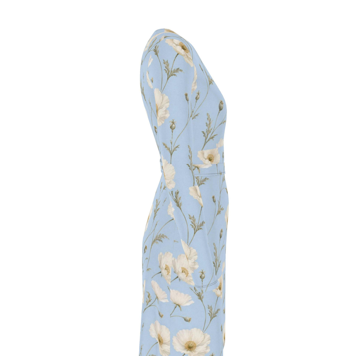 Poppy Blue Wrap Dress
