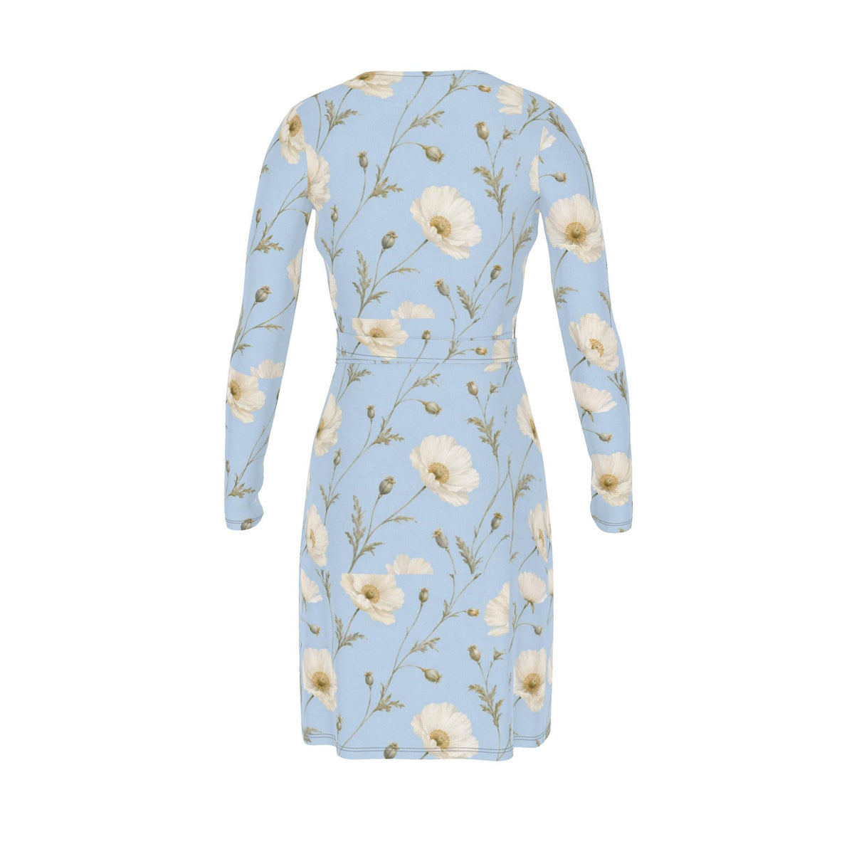 Poppy Blue Wrap Dress
