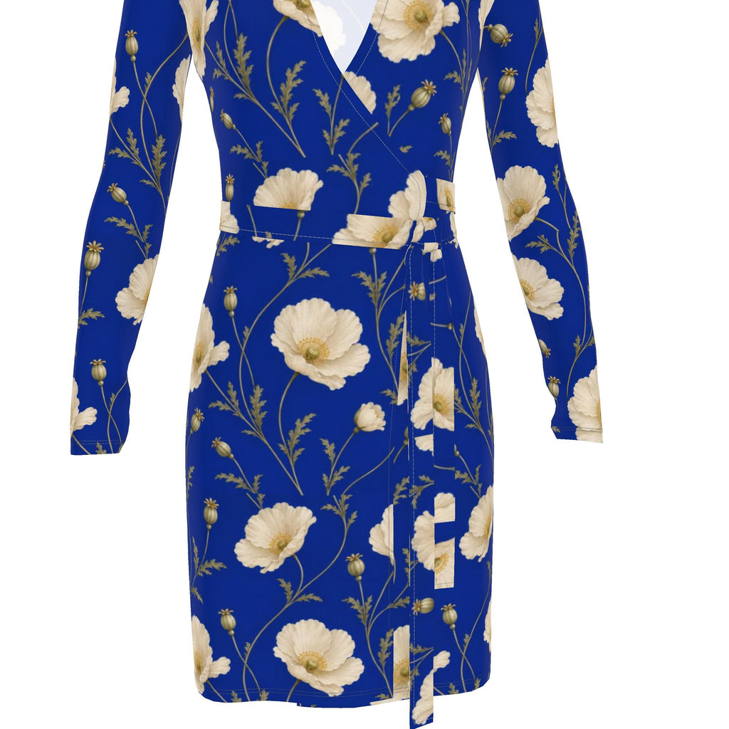 Poppy Royal Wrap Dress