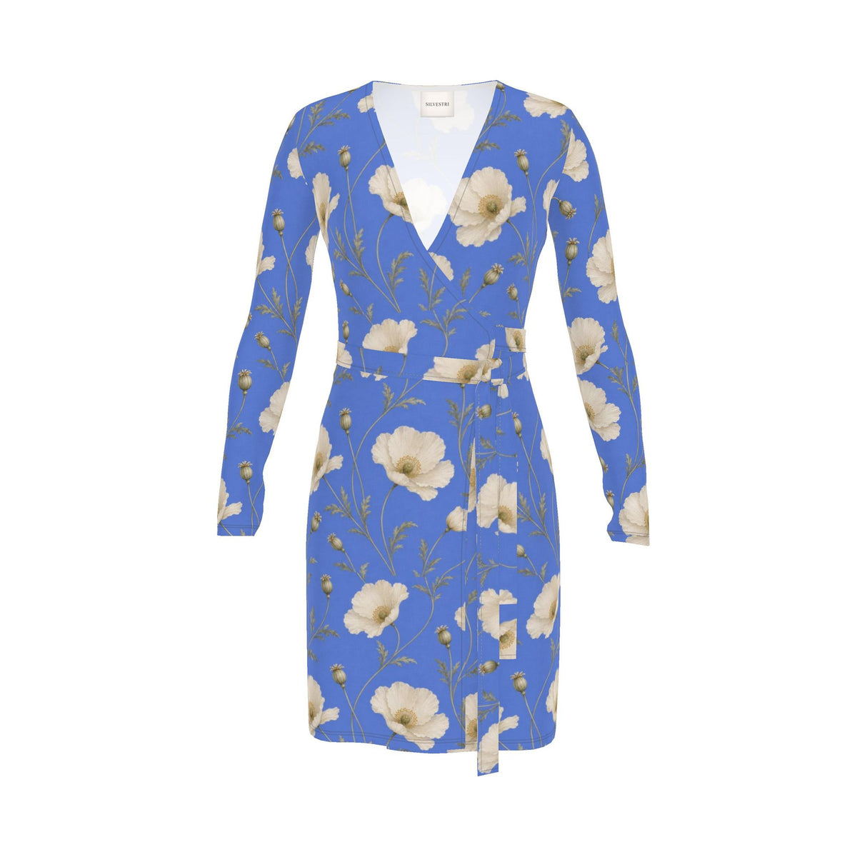 Poppy Periwinkle Wrap Dress