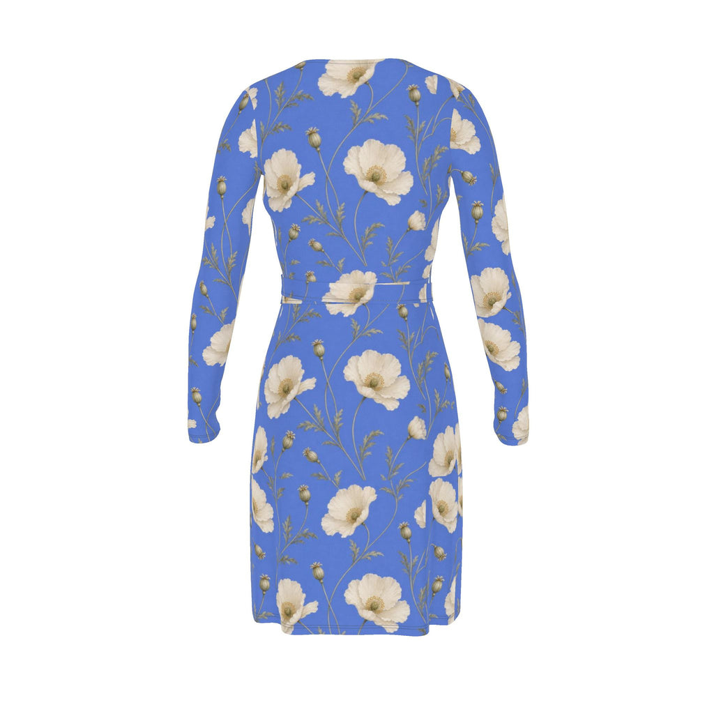 Poppy Periwinkle Wrap Dress