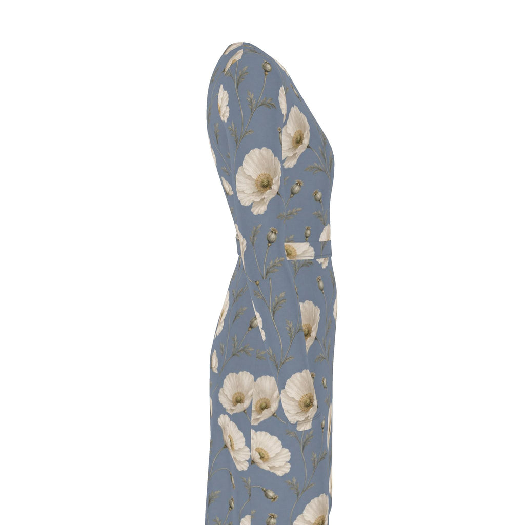 Poppy Blue Dust Wrap Dress