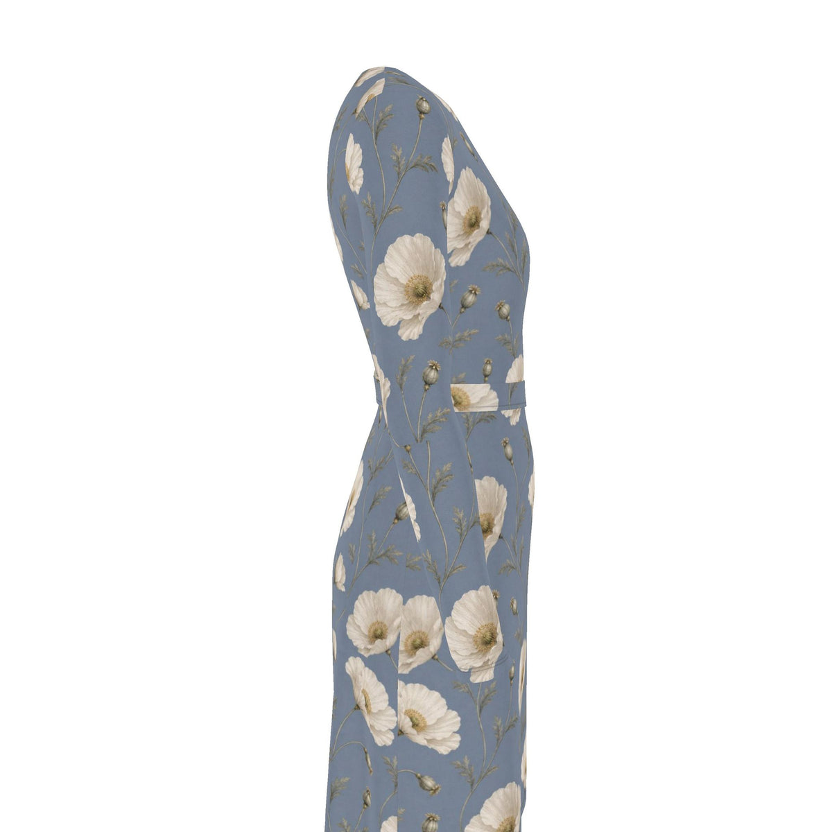 Poppy Blue Dust Wrap Dress