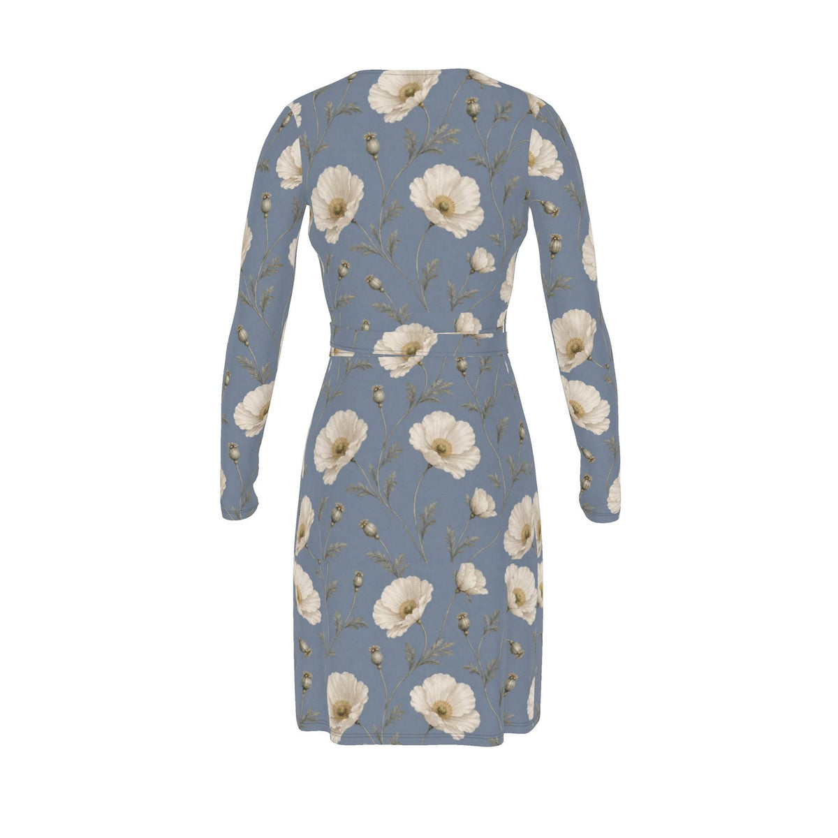 Poppy Blue Dust Wrap Dress