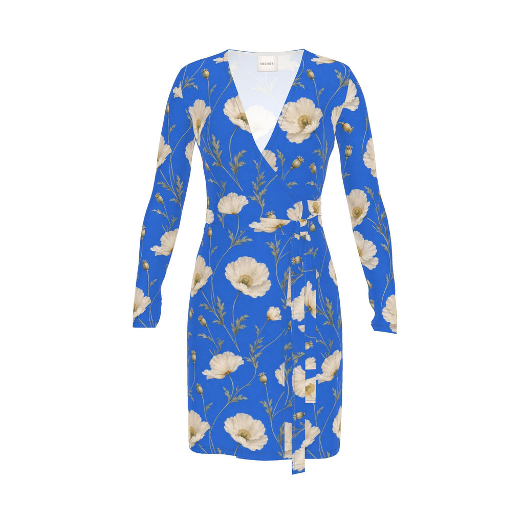 Poppy Riviera Blue Wrap Dress