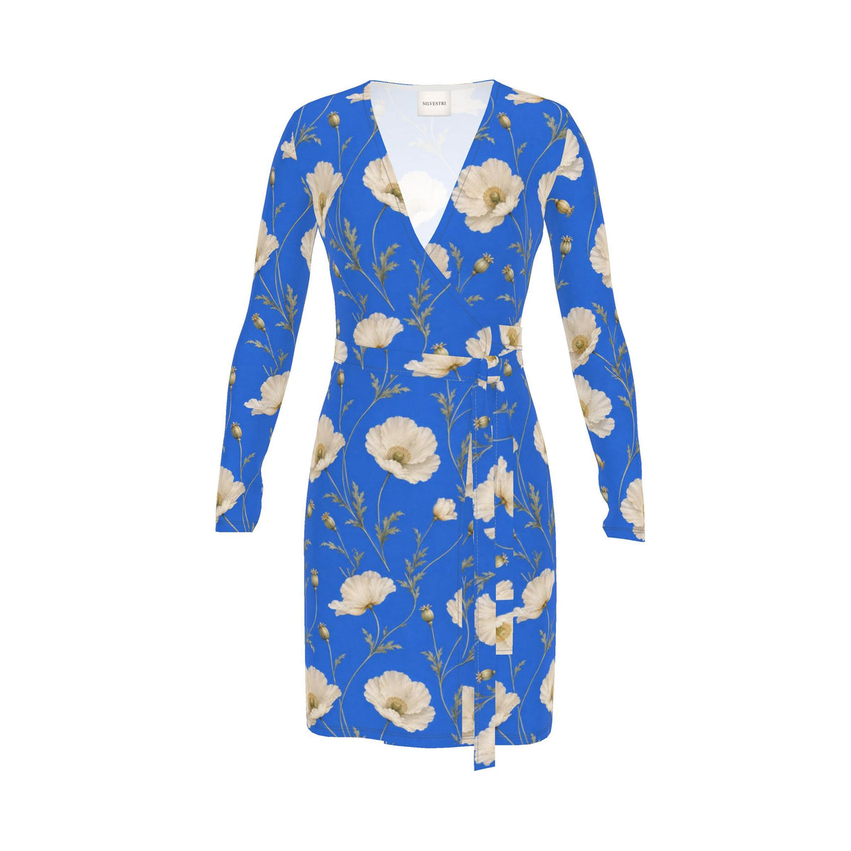 Poppy Riviera Blue Wrap Dress
