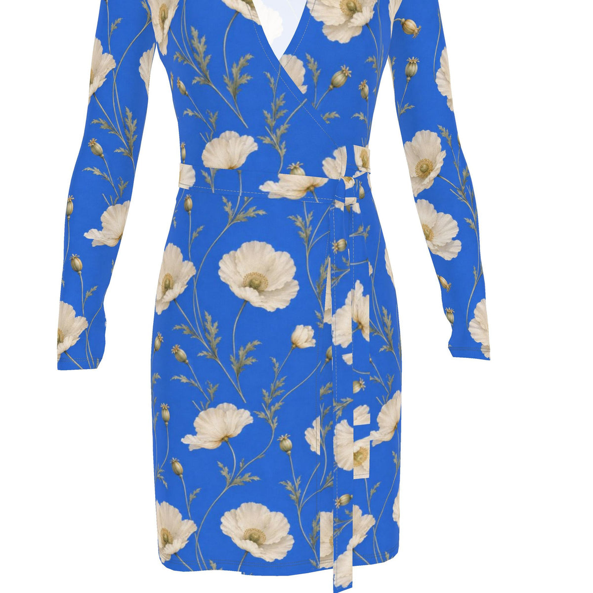 Poppy Riviera Blue Wrap Dress