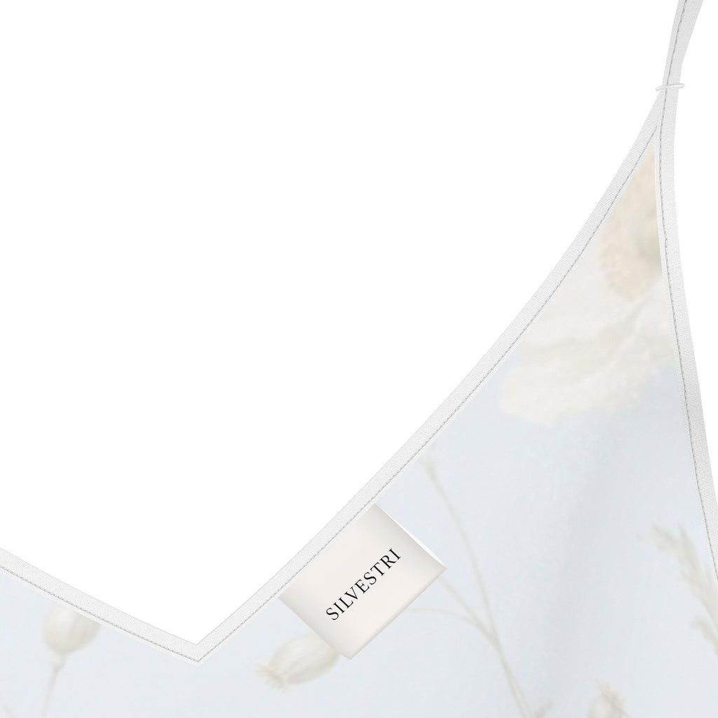 Poppy Blue Silk Slip Dress