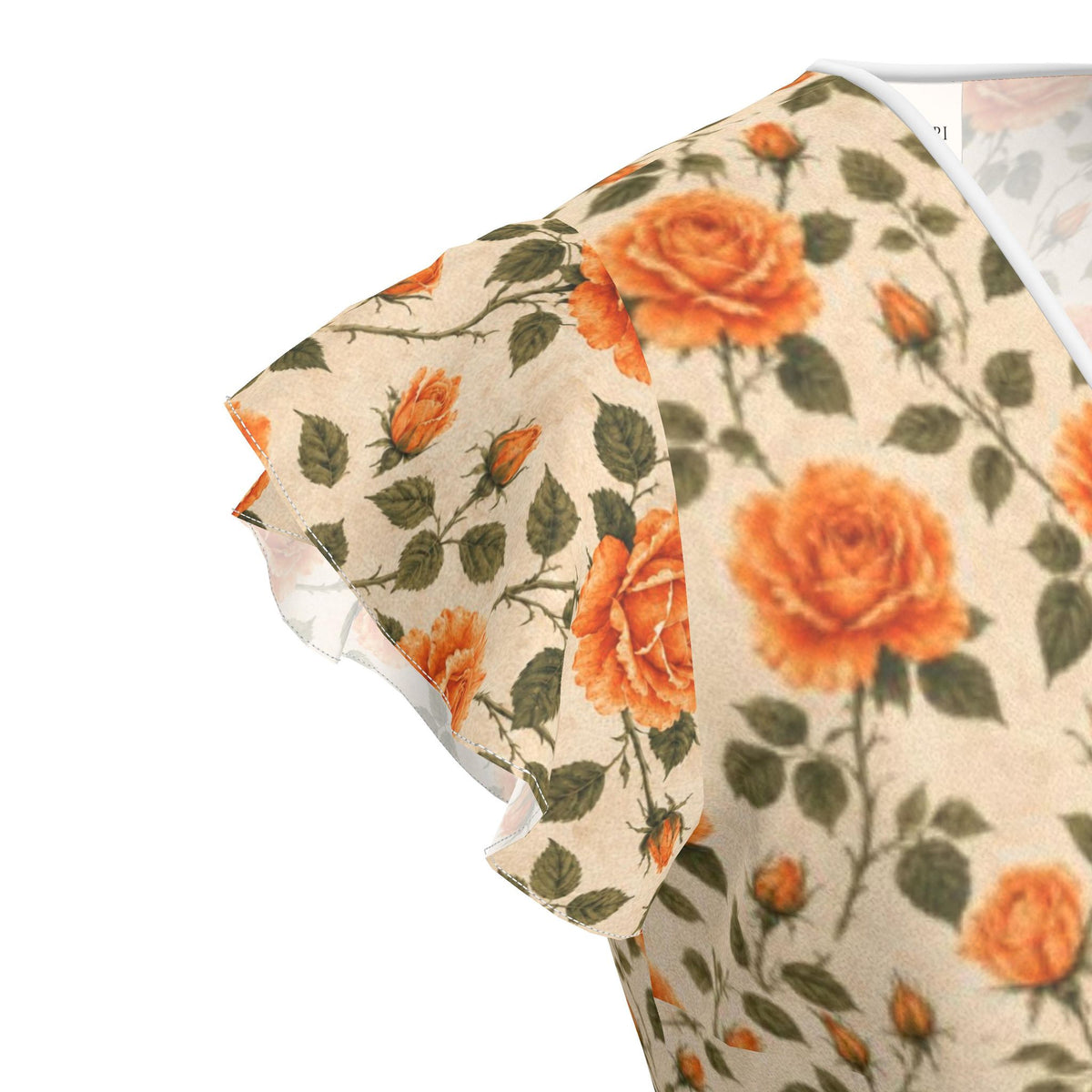 Tangerine Rose Silk Tea Dress