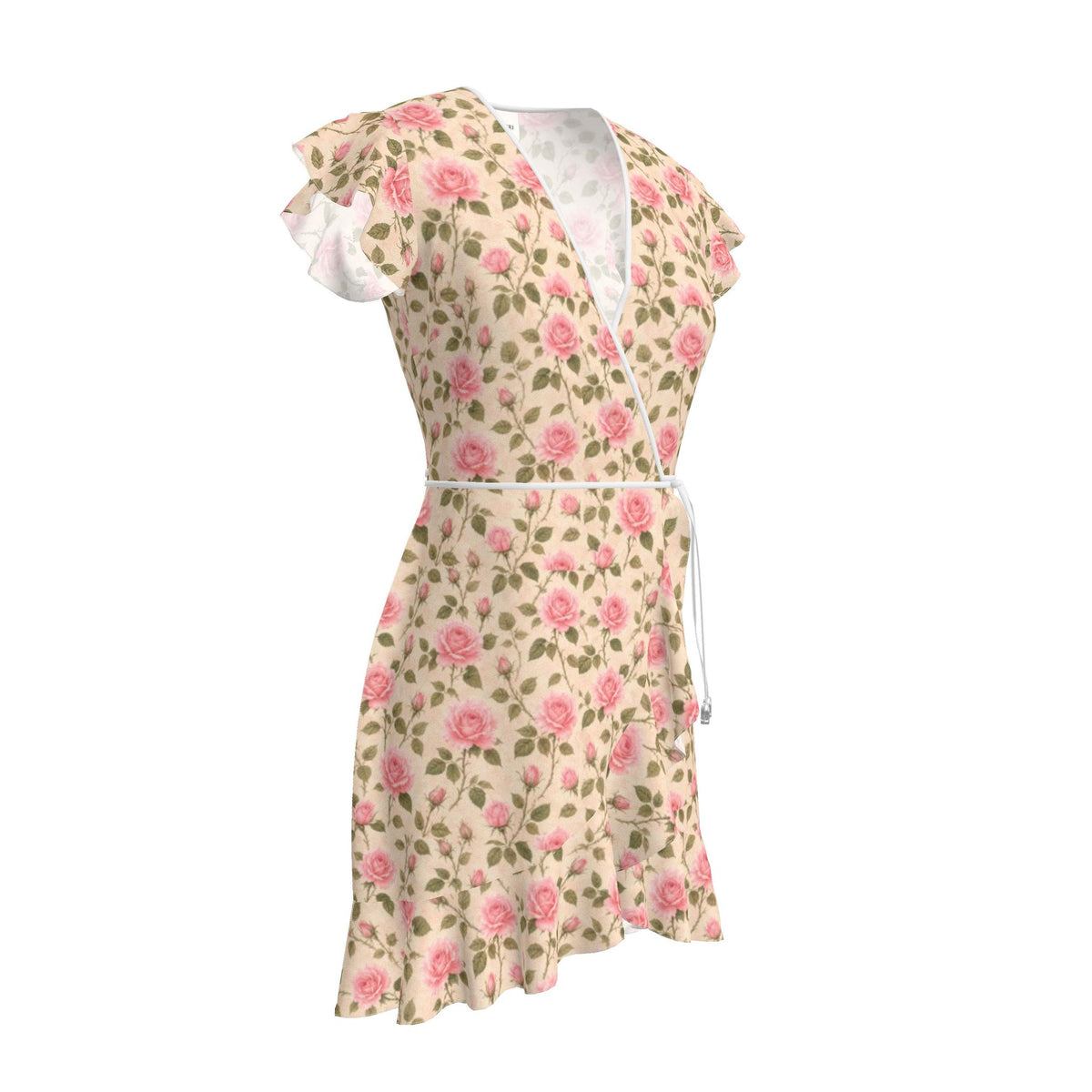 Pink Rose Silk Tea Dress