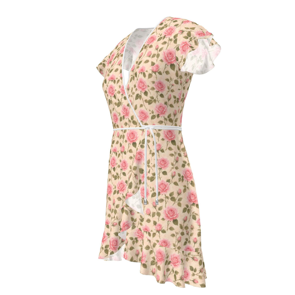 Pink Rose Silk Tea Dress