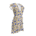 Blue Rose Silk Tea Dress