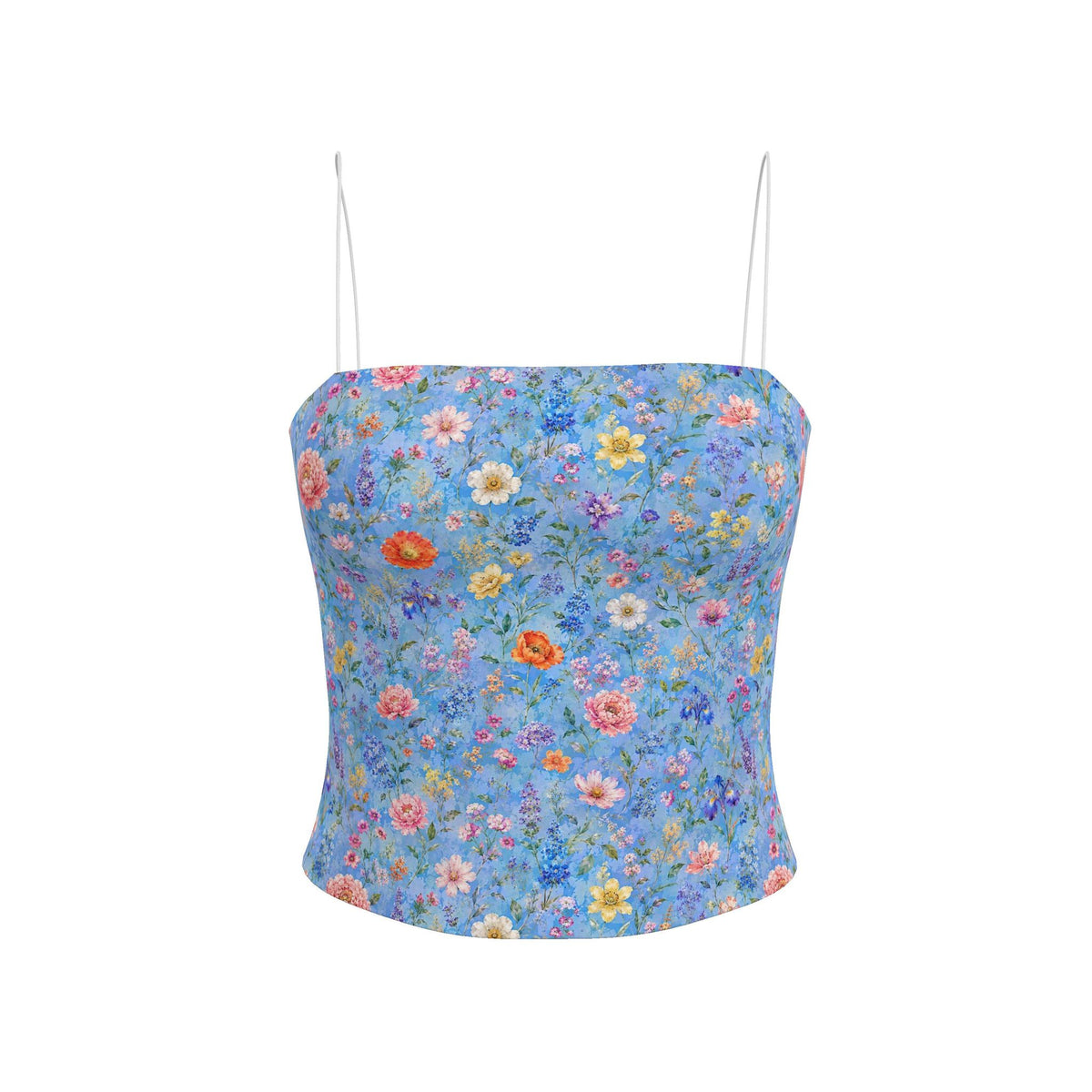 Blue Garden Strappy Top