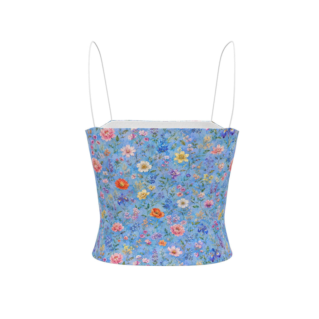 Blue Garden Strappy Top