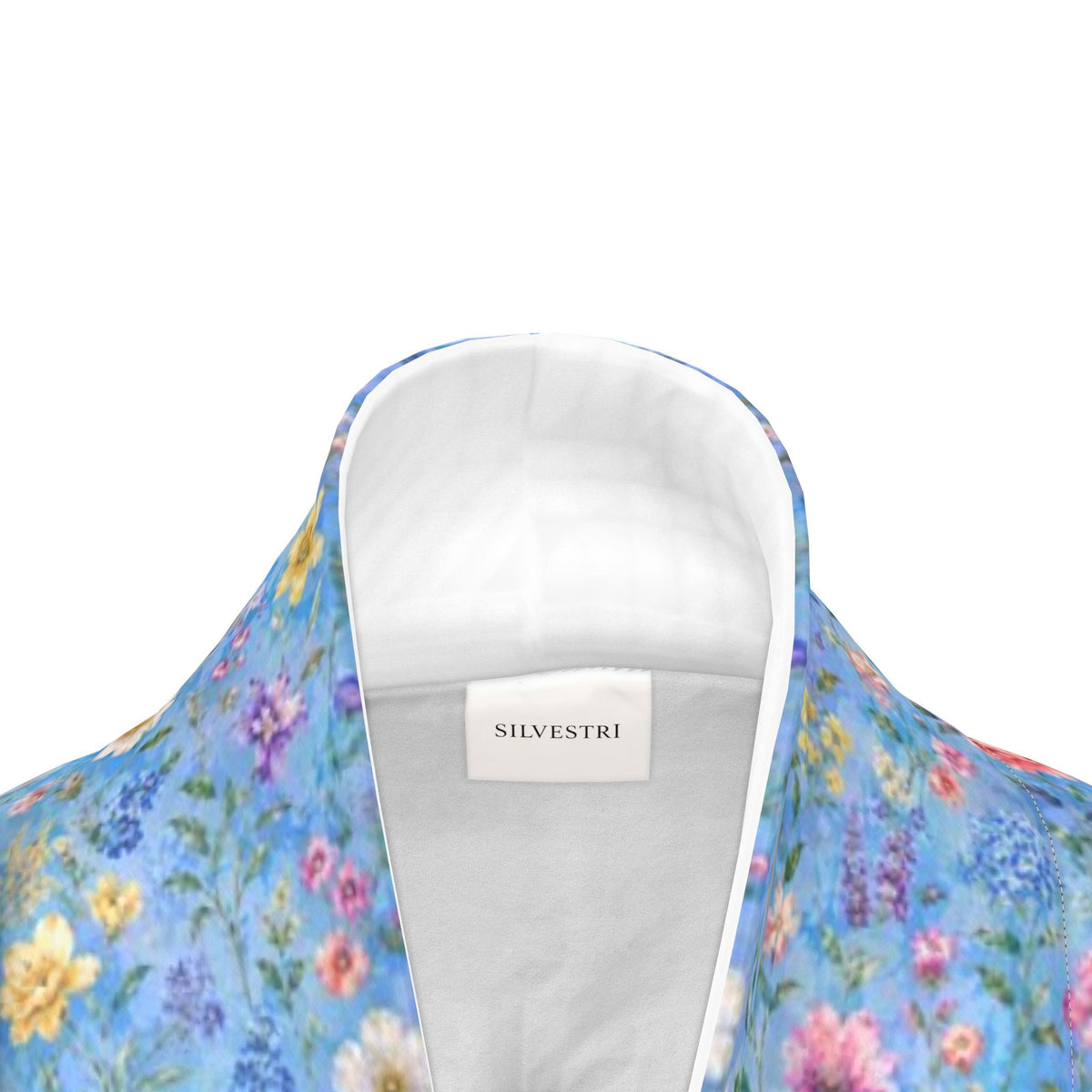 Blue Garden Silk  Kimono