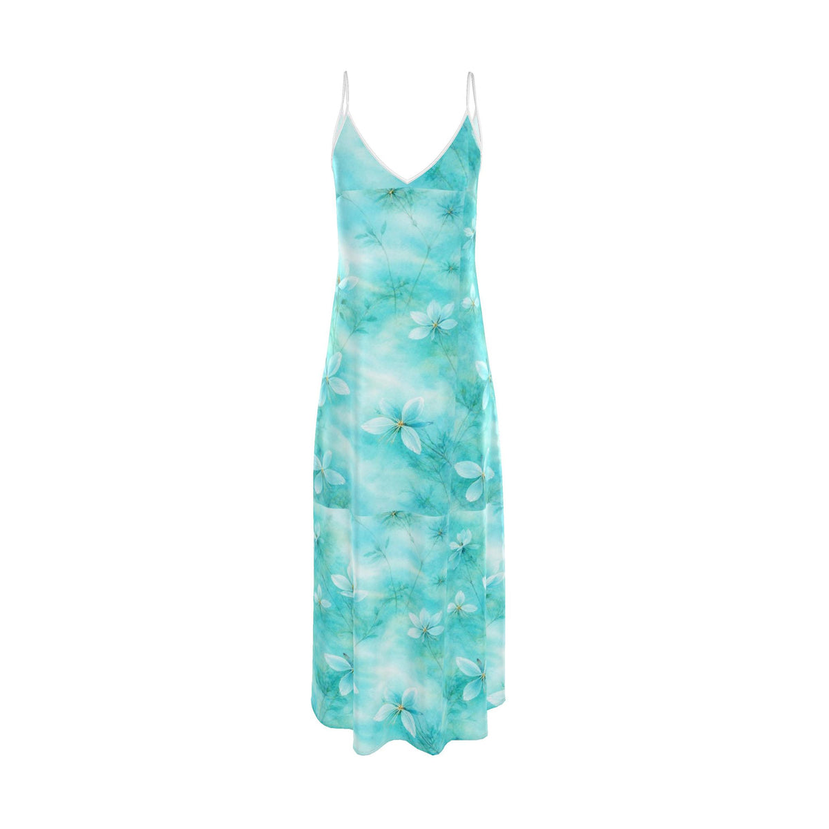 Blue Silk Slip Dress