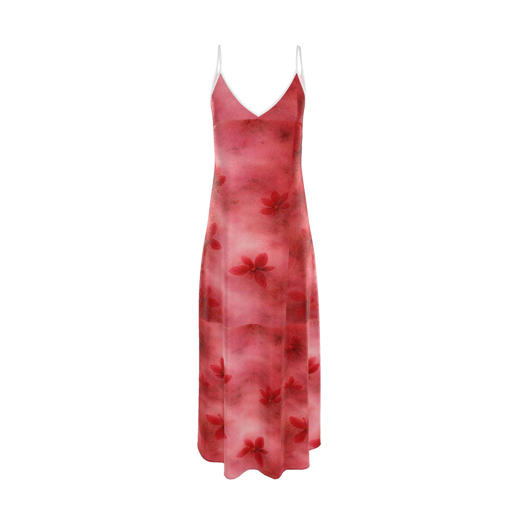 Crimson Silk Slip Dress