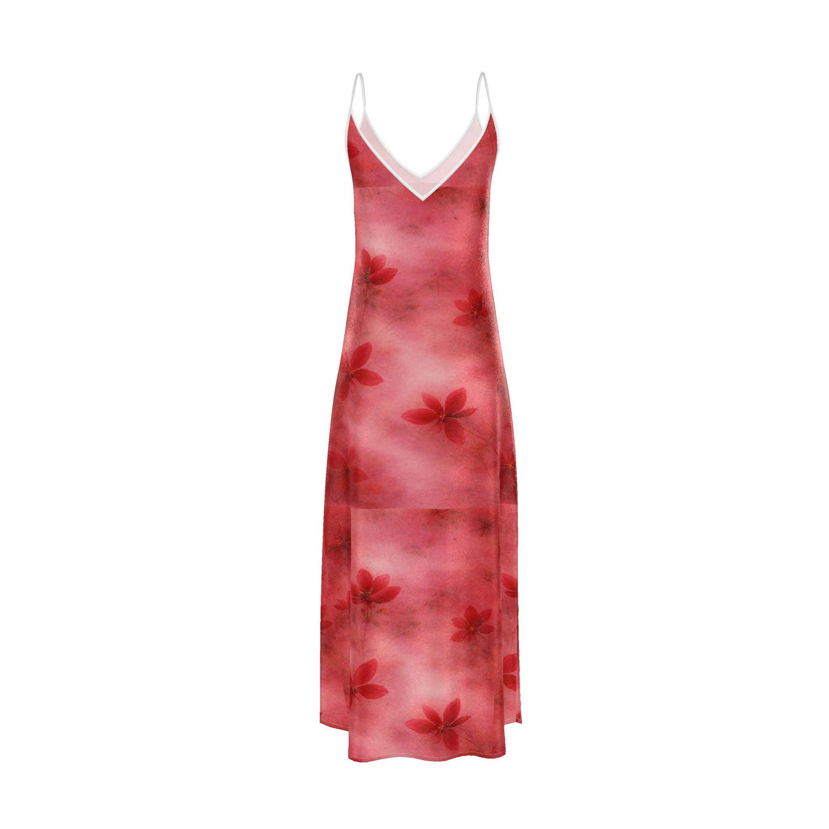 Crimson Silk Slip Dress